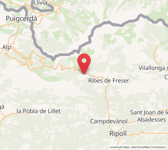 Map of Planoles, Catalonia