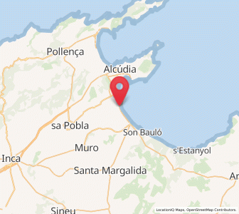 Map of Playa de Muro, Balearic Islands