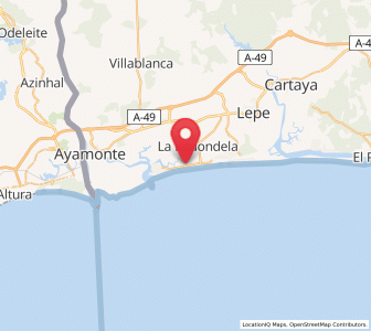 Map of Playa del Hoyo, Andalusia