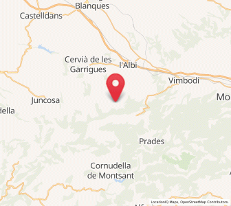 Map of Pobla de Ciérvoles, Catalonia