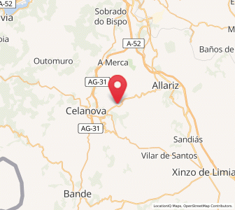 Map of Podentes, Galicia