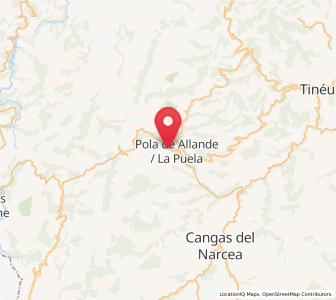 Map of Pola de Allande, Asturias