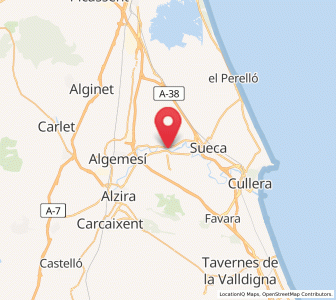 Map of Polinyà de Xúquer, Valencia