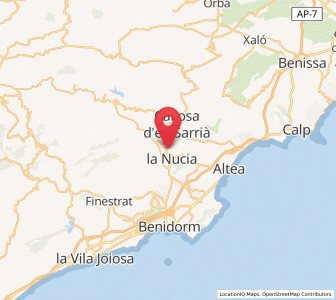 Map of Polop, Valencia