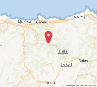 Map of Pontigón, Asturias