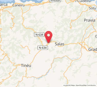 Map of Porciles, Asturias