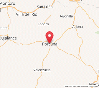 Map of Porcuna, Andalusia