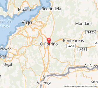 Map of Porriño, Galicia