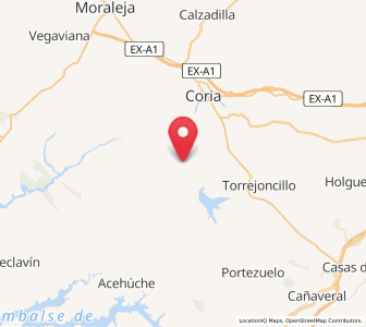 Map of Portaje, Extremadura