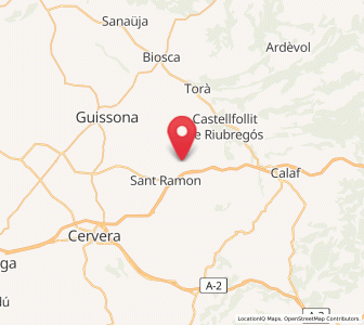 Map of Portell, Catalonia