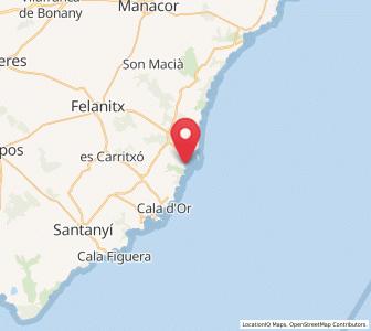 Map of Portocolom, Balearic Islands