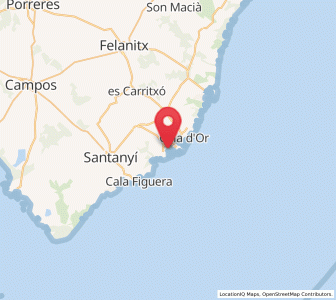 Map of Portopetro, Balearic Islands