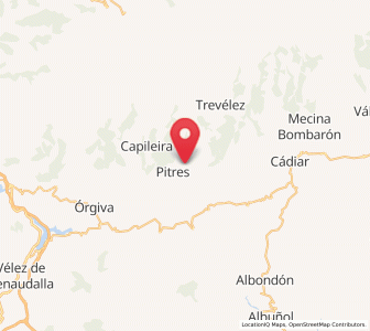 Map of Pórtugos, Andalusia