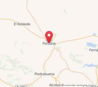 Map of Porzuna, Castille-La Mancha