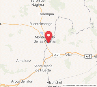 Map of Pozuel de Ariza, Aragon