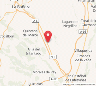 Map of Pozuelo del Páramo, Castille and León