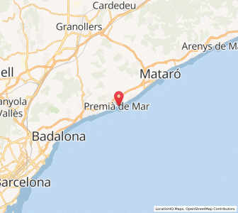 Map of Premià de Mar, Catalonia