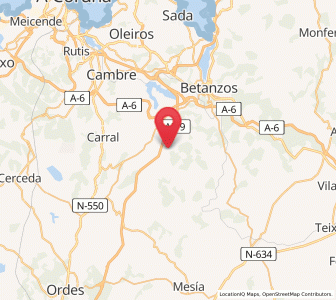 Map of Presedo, Galicia