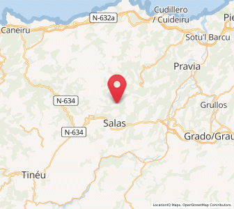 Map of Priero, Asturias