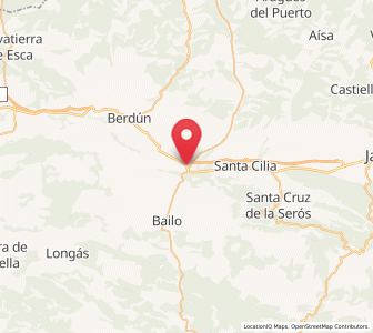 Map of Puente la Reina de Jaca, Aragon