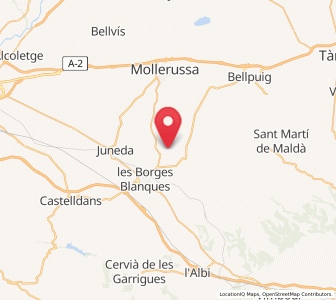 Map of Puiggròs, Catalonia