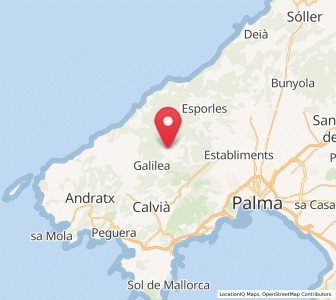 Map of Puigpunyent, Balearic Islands
