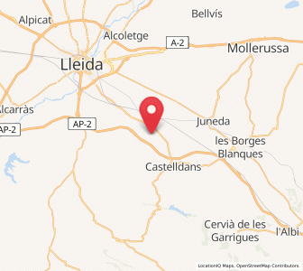 Map of Puigverd de Lleida, Catalonia