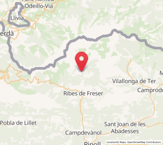 Map of Queralbs, Catalonia
