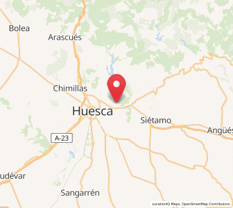 Map of Quicena, Aragon
