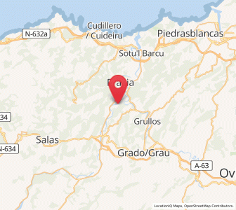 Map of Quinzanas, Asturias