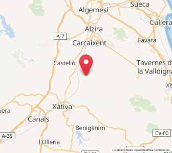 Map of Rafelguaraf, Valencia