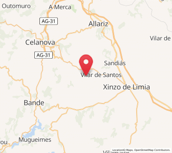 Map of Rairiz de Veiga, Galicia