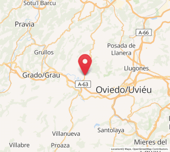 Map of Rañeces, Asturias