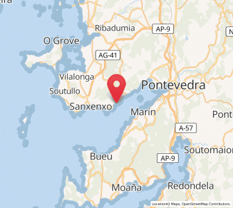 Map of Raxo, Galicia