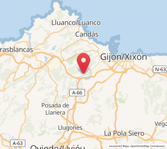 Map of Reboria, Asturias