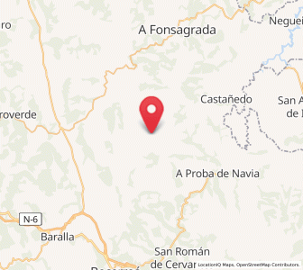 Map of Redrollán, Galicia
