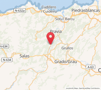 Map of Repollés, Asturias