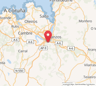 Map of Requián, Galicia