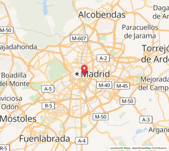 Map of Retiro, Madrid