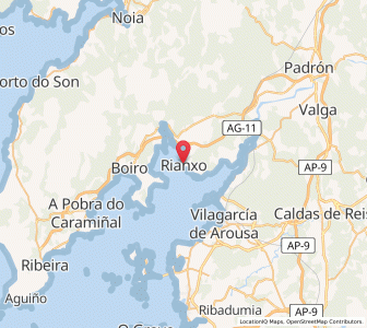 Map of Rianxo, Galicia