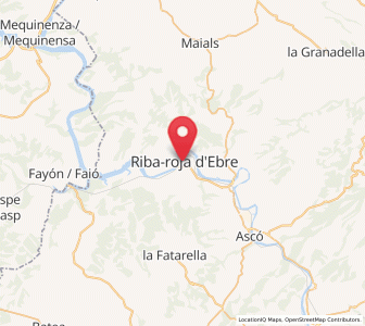 Map of Riba-roja d'Ebre, Catalonia
