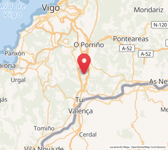 Map of Ribadelouro, Galicia