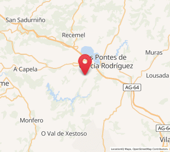 Map of Ribadeume, Galicia