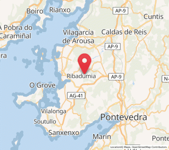 Map of Ribadumia, Galicia