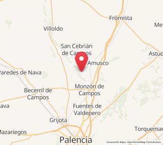Map of Ribas de Campos, Castille and León