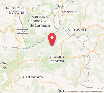 Map of Ribota de Ordunte, Castille and León