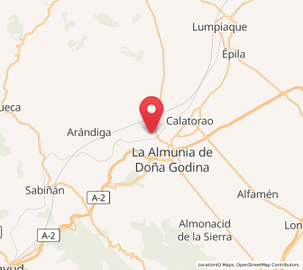 Map of Ricla, Aragon