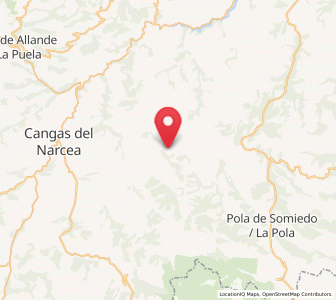 Map of Ridera, Asturias