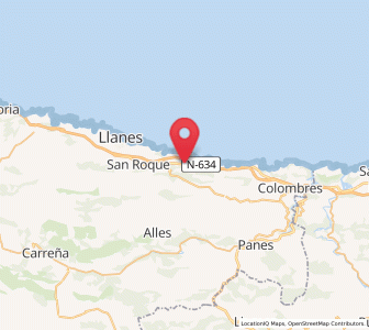 Map of Riego, Asturias
