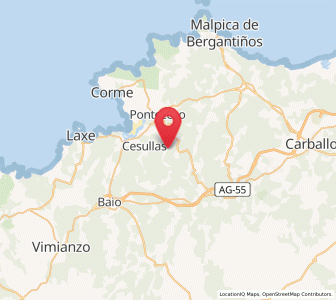 Map of Rieiro, Galicia